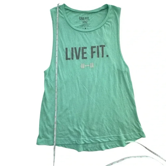 LIVE FIT sleeveless green tank top, Size small workout gym attire LVFT gymshark - Picture 4 of 5